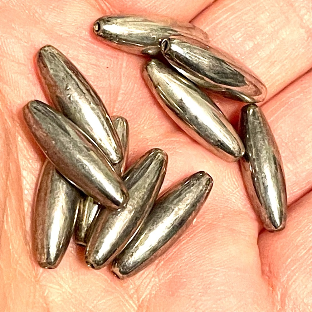 38pc  of Metallic Acrylic Oval Beads